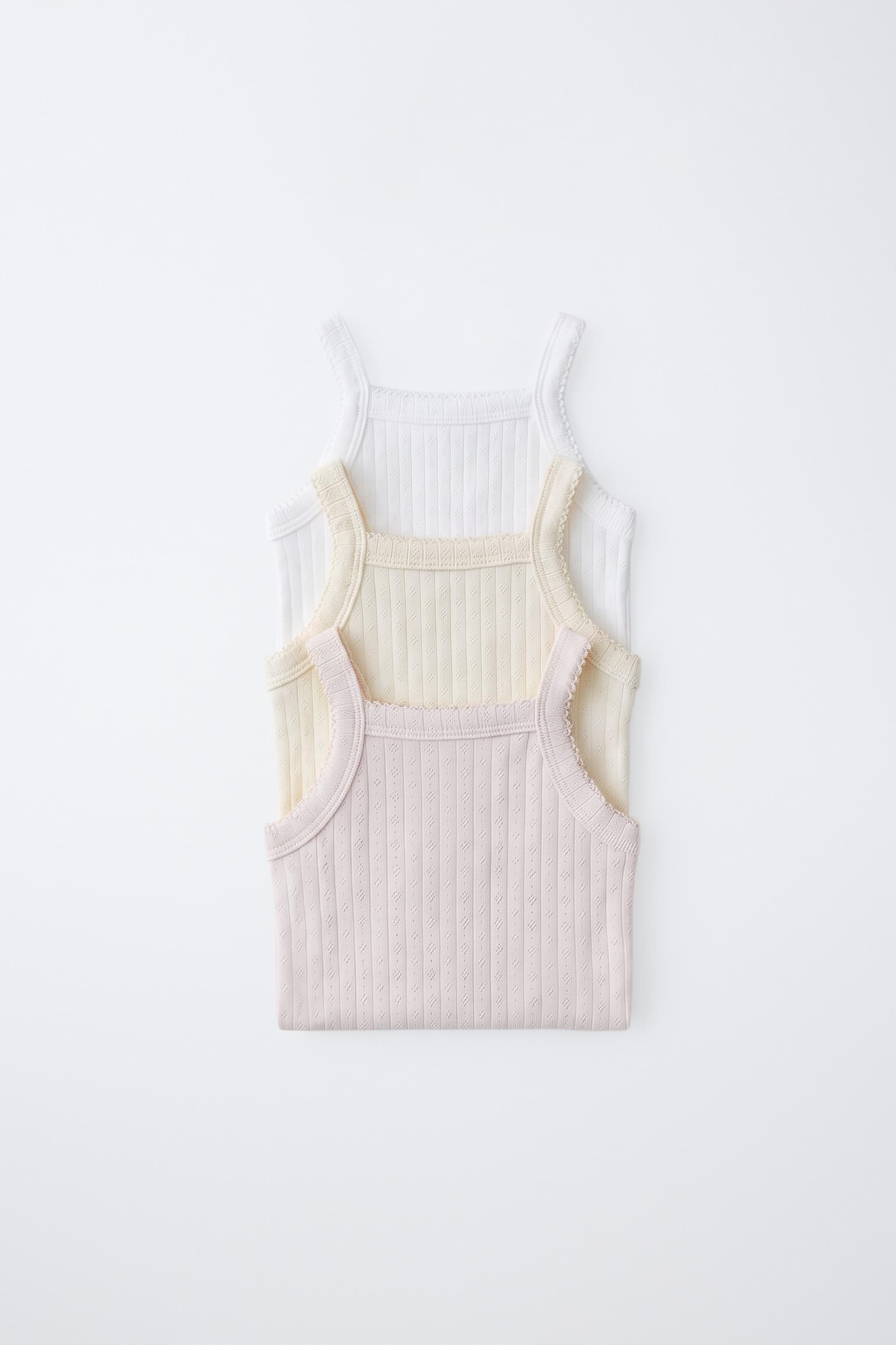 THREE-PACK OF POINTELLE STRAP BODYSUITS